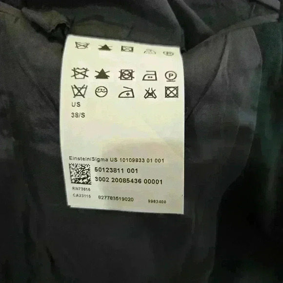 Hugo Boss 38 S Black Wool Einstein Sigma USA Luxury Designer Suit Jacket #090 - Picture 8 of 12